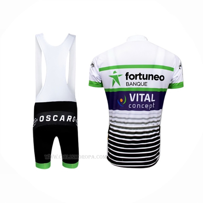 2017 Ropa Ciclismo Fortuneo Vital Concept Blanco Mangas Corta Y Culotte Corto